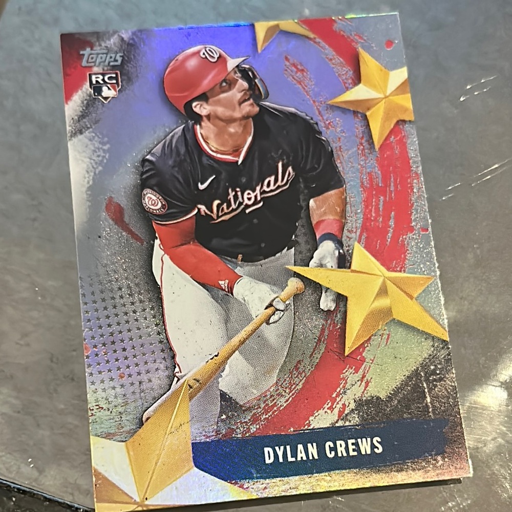 Topps Baseball Card with Gold and Red Accents